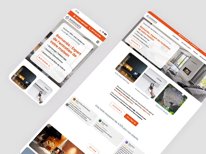 Création de site web pour les ramoneurs Création de site web pour les ramoneurs